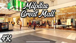 🇺🇸4K-The GREAT MALL Walking Tour-The largest indoor outlet in Milpitas,CA,United States