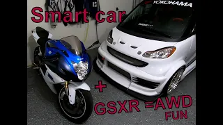 Smart car + GSXR =AWD FUN Part 1 of 22