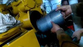 paano magpalit ng oil filter sa CATERPILLAR ENGINE?(CAT 3512 oil filter replacement)