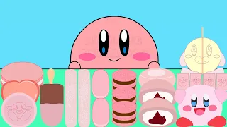 KIRBY ANIMATION - PINK DESSERT PARTY CHOCOLATE ICE CREAM MUKBANG COMPLETE EDITION #kirby