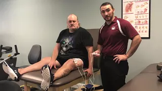 Muscle Stimulation of the quadriceps after a knee replacement