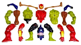 Merakit Mainan Hulk Smash vs Hulk Buster, Captain America dan Siren Head toys