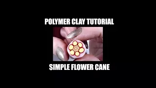 211 Simple flower cane - beginner polymer clay tutorial