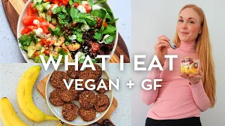 WHAT I EAT IN A DAY (Vegan + Gluten free) 🌱 Easy recipes + Healthy cookie recipe