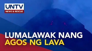 Pag-agos ng lava mula sa crater ng Mt. Mayon, umabot na ng 1.5km; falling debris, higit 3km ang layo