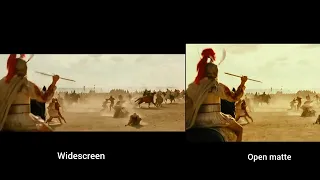 Alexander 2004 widescreen vs open matte aspect ratio comparison gaugamela battle part 3