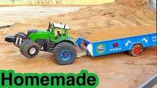 B Tractor with Fully Loaded Trolley Remote control Homemade