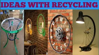 39 EASY RECYCLING IDEAS|Bycycle wheel decoor ideas.