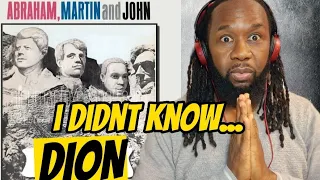 DION ABRAHAM,MARTIN and JOHN Reaction - First time hearing - One of the best songs ever!