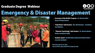 Master of Disaster Management (M.DM.) - Program Webinar, 2021