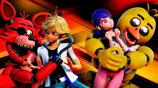 [Miraculous Ladybug X FNAF] Marinette + Chica | Adrien + Foxy (transformations)