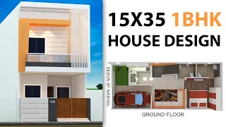 525sqft house plan 1 bhk house  15X35 house interior design