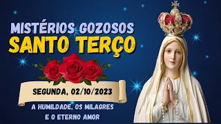 SANTO TERÇO MARIANO 🌹 MISTÉRIOS GOZOSOS 🙏 SEGUNDA, 09/10/2023