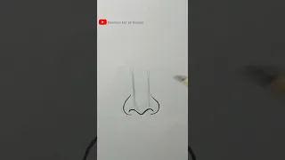 Nose Drawing Easy trick #nosedrawing #sketch #DrawingTrick #satisfying