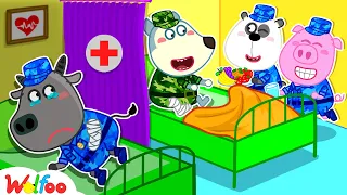 Don't Leave Me! Captain Bufo Feels Lonely 😢 Wolfoo Went to the Military Hospital 🤩 Kids Cartoon