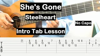 She's Gone Guitar Tutorial Intro No Capo (Steelheart) Guitar Tab Guitar Lessons for Beginners