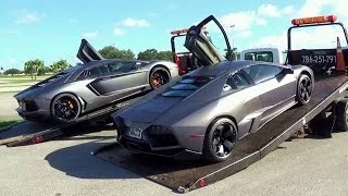 LAMBORGHINI REVENTON VS LAMBORGHINI AVENTADOR GETS TOWED