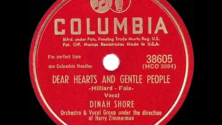 1950 HITS ARCHIVE: Dear Hearts And Gentle People - Dinah Shore