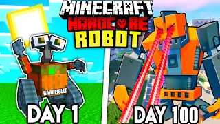 I Survived 100 Days as ROBOT🤖 in Minecraft hardcore (Hindi)