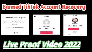 How To Recover Banned TikTok Account  Appeal Deadline Expired TikTok We Reviewed Your Appeal TikTok