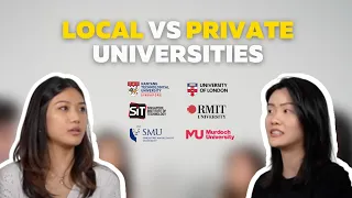 How Different are Local and Private Universities? - NTU, SIT, SMU, UOL, RMIT, MU, SIM, KAPLAN
