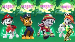 MARSHALL 🆚 RUBBER 🆚 TRACKER 🆚 MARSHALL PAW PATROL TILES HOP RUSH GAME 🎯