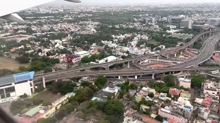 Flight landing at Chennai Airport