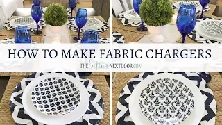 HOW TO MAKE FABRIC CHARGERS | HOW TO SEW PLACEMATS | DIY Placemats