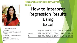 How to Interpret Regression Result Using Excel(regression)(result)(interpretation)(excel)(2022)
