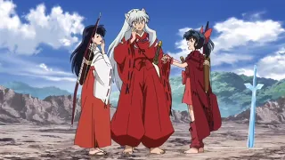 Yashahime: Princess Half-Demon | Moroha touches her father Inuyasha's hand and he blushes