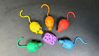 Mouse Polymer Clay Toys Making How To Make colorful Mouse Clay Modelling For Kids clay Video for Tod