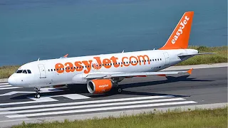 EasyJet A320 Takeoff from Gibraltar Airport - MULTI-ANGLE