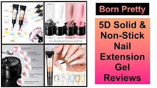 Born Pretty - 5D Solid Gel & Non Stick Nail Extension Gel Reviews  || 20% Discount Code MMX20