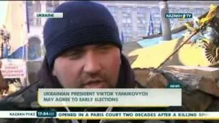 "Правый сектор" согласился оставить баррикады на улице Грушевского