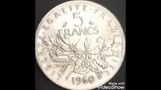 1960 France & 5 Francs,coin value and price rare