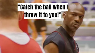 “Catch the ball when I throw it to you!”-Michael Jordan to Luc Longley The Last Dance Documentary