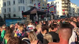 Dancing in beautiful sunset at Brighton Pride 2022 8th August