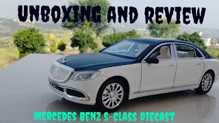 Mercedes Benz Maybach s-class diecast scale model unboxing and review.