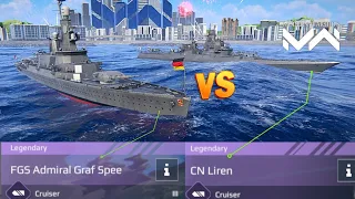 FGS Admiral Graf Spee Vs CN Liren | Modern Warships