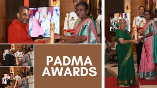 Padma awards 2023 presentation, sudha Murthy, chinna jiyar, raveena tandon, mm keeravani, akhilesh