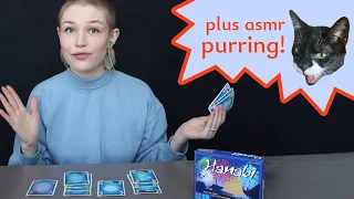 learn to play 🎆Hanabi🎇 with layered purring sound! [asmr soft spoken board game instructions]