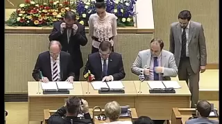 Seimas minėjo Lietuvos pirmininkavimo ES Tarybai pradžią