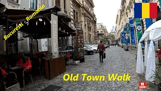 OLD TOWN in BUCHAREST | Centru Vechi | Short Walk 🚶‍♂️ | #ROMANIA 🇷🇴