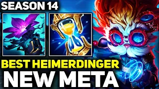 RANK 1 BEST HEIMERDINGER NEW META ADC GAMEPLAY! | Season 14 League of Legends