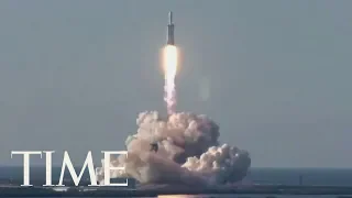 SpaceX Launches A Mega Rocket And Successfully Lands All Three Boosters For The First Time | TIME