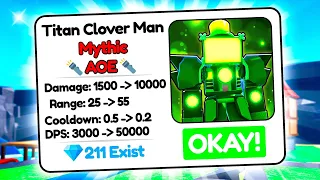 I Spent $50,000 To Get The TITAN CLOVER MAN.. (Toilet Tower Defense)