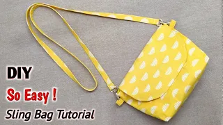 Simple Sling bag tutorial | Cross body bag | sling bag making | bag tutorial | DIY Cell Phone Bag