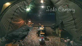Comfortable Camping Alone in winter
