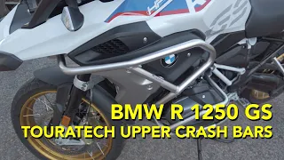 Installation of Touratech upper crash bars on 2019-2023 BMW R 1250 GS