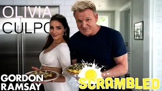 Olivia Culpo Tries To Beat Gordon Ramsay In A Breakfast Pizza Cookoff | Scrambled